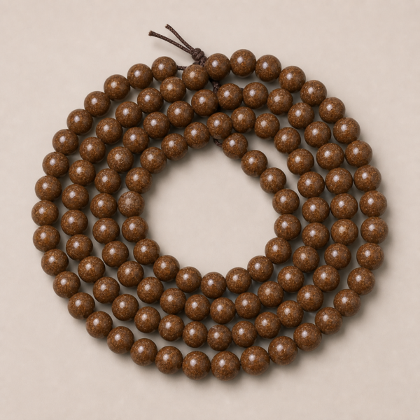 108-Count Brown Botanical Bead Strand