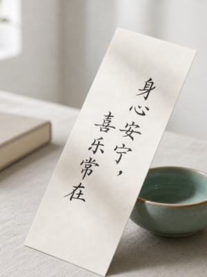 S44 Peace & Joy Calligraphy Bookmark product photograph