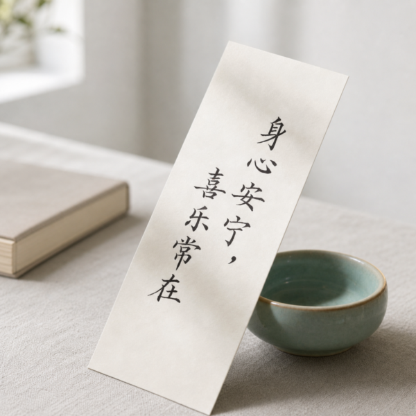 S44 Peace & Joy Calligraphy Bookmark product photograph