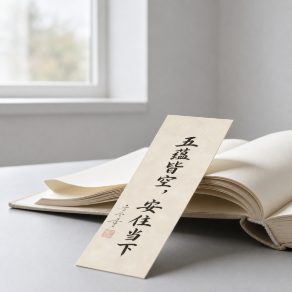 S45 Present Moment Calligraphy Bookmark product photograph
