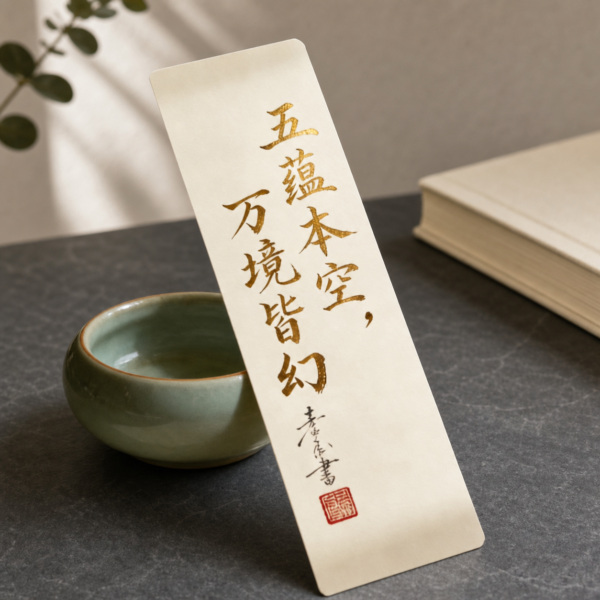 S45A Five Aggregates Calligraphy Bookmark product photograph
