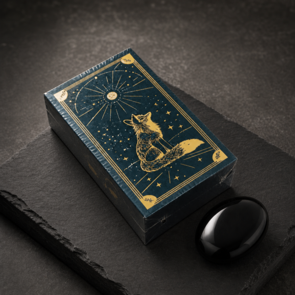 S8 Celestial Fox Reflection Card Deck - Standard Obsidian Set